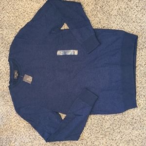 Tasso Elba cotton navy blue sweater